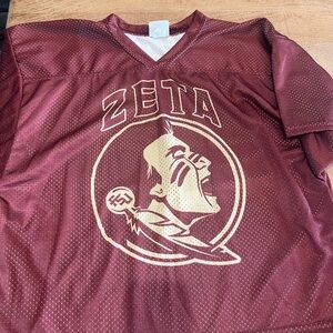 Universal Athletics FSU Seminoles Zeta Jersey Garnet with Gold print Adult S/M